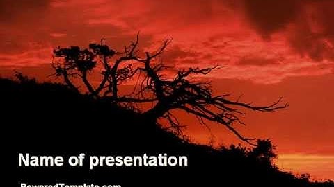 Crimson Sunset PowerPoint Template by PoweredTemplate.com