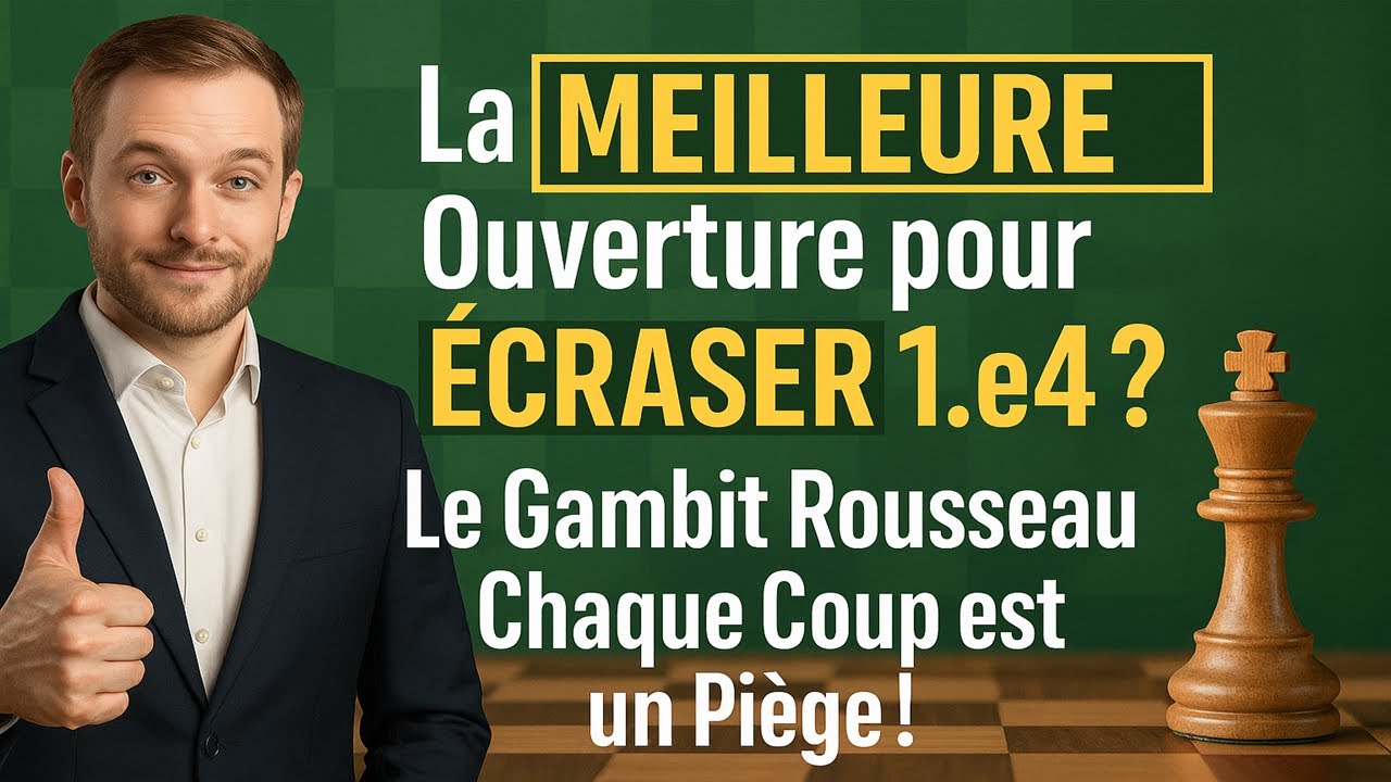 La MEILLEURE Ouverture pour ÉCRASER 1.e4 ? Le Gambit Rousseau | Chaque Coup est un Piège !
