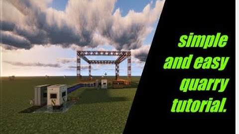 Minecraft ((buildcraft) simple and easy quarry tutotorial!.