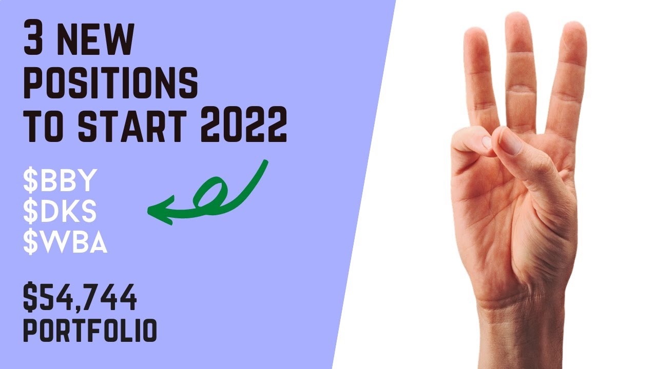 Sold 3 new options to start 2022 (BBY, DKS, WBA)