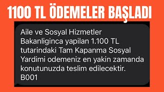 1100 TL ÖDEMELERİ BAŞLADI