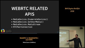 WebRTC in WebKitGTK+ and WPE (Web Engines Hackfest 2018)