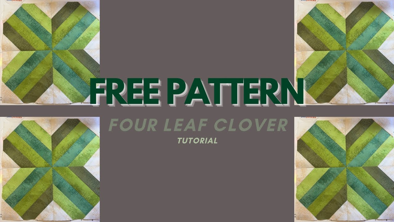 Four Leaf Clover Free Pattern 🍀 #tutorial #free - YouTube