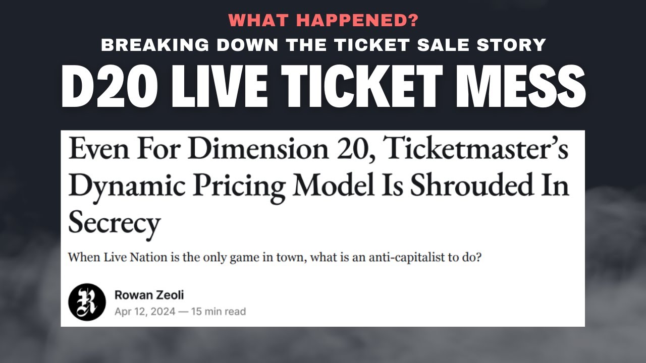 Dimension 20's Ticketmaster Drama Explained | DROPOUT News and Game Changer Emmy's Race