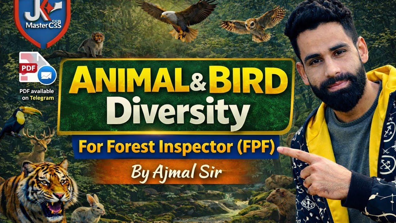 ANIMAL & BIRD DIVERSITY || FOREST INSPECTOR FPF ||EVS FOR FOREST INSPECTOR FPF #jkssbforestinspector