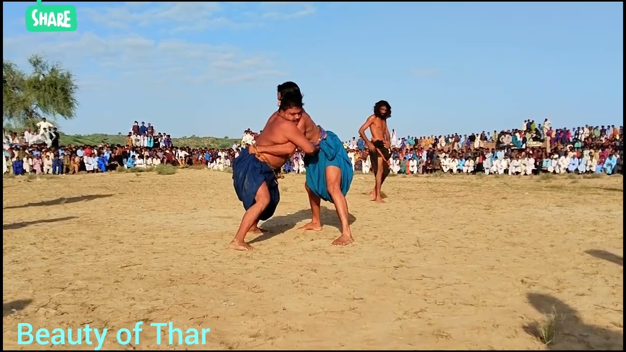 سنڌ جو سريلو ملھ پھلوان فريد شاھاڻي ۽ پنجاب جو پھلوان بوسڪي پنجابي آمھون سامھون 