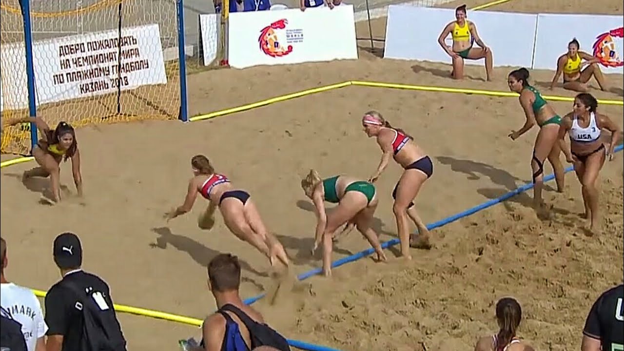 #1 Pertandingan Seru AMERIKA VS BRAZIL Bola T4ngan Pantai