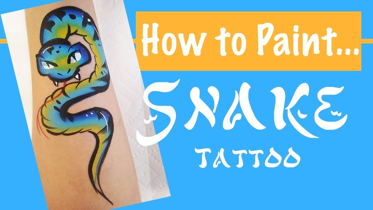 How to Face Paint a Snake Tattoo Tutorial! YouTube