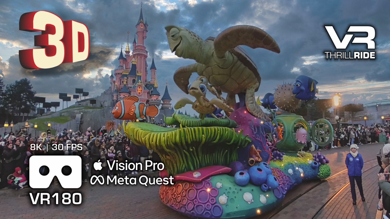 3D Disney Stars on Parade 8K VR180 2025 Disneyland Paris epic Walt Disney Parade 