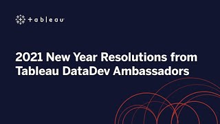 2021 New Year Resolutions from DataDev Ambassadors
