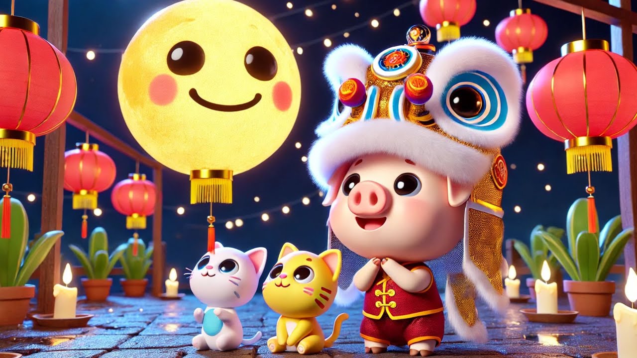 Ông Trăng Xuống Chơi, Ông Trăng Miệng Cười 🏮 Liên Khúc Ca Nhạc Hoạt Hình Trung Thu Hay Nhất Hiện Nay