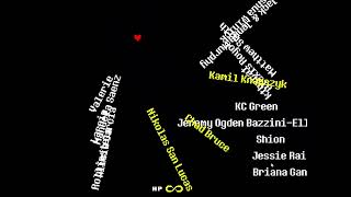Touching as many credits as possible: Undertale, pacifist ending