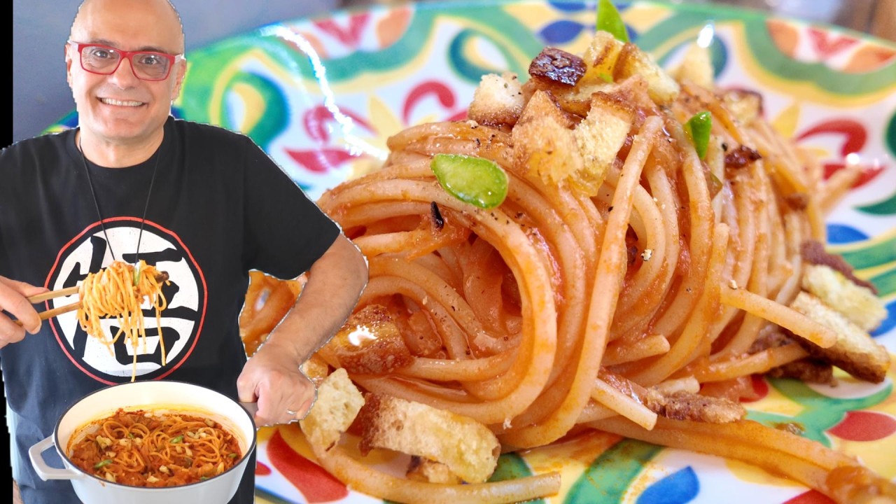 SPAGHETTI con CIPOLLE E ACCIUGHE dello ZIORAPA