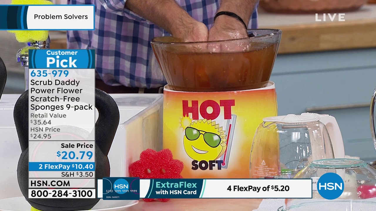 Scrub Daddy Power Flower ScratchFree Sponges 9pack YouTube