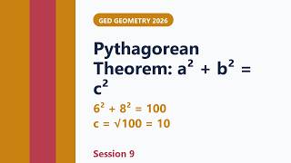 Week 5, Session 1 Pythagorean Theorem Foundations