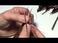 How to form knots on pheasant tail fibres using a 15mm crochet hook by davie mcphail