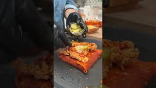 Buffalo Chicken Grilled Cheese! Spicy, cheesy, melty perfection 🔥🧀