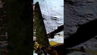 Rover exiting the ladder  లాడర్ నుండి రోవర్ బయటికి రావడం