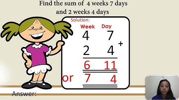 Addition and Subtraction of Weeks and Days - Grade 3