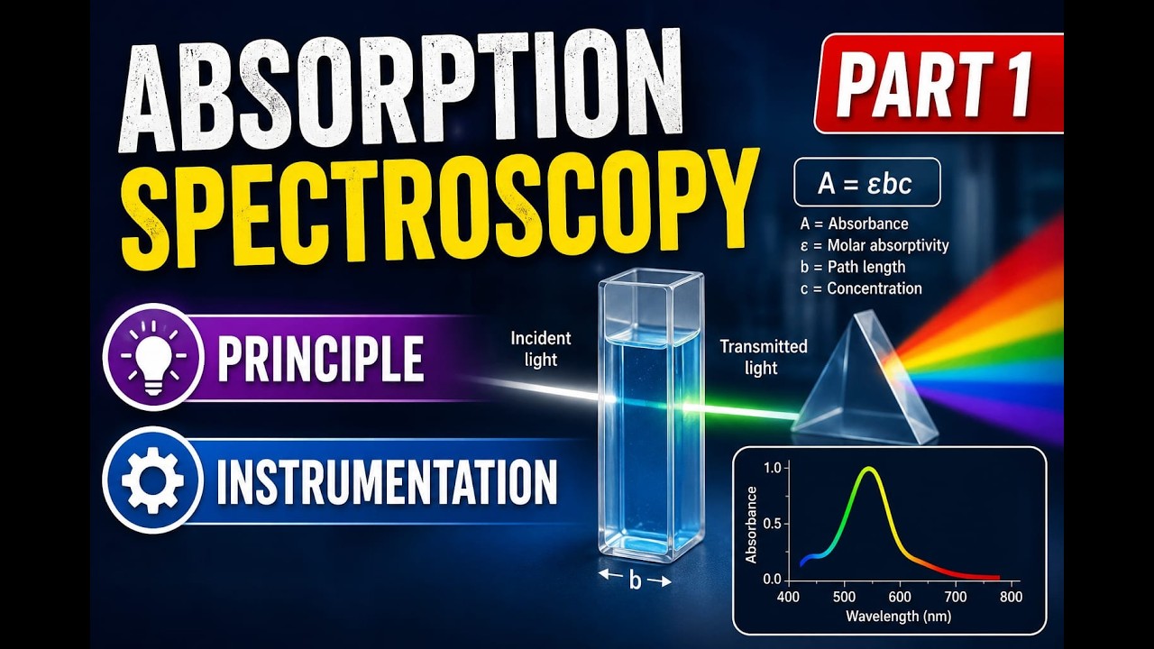 Absorption Spectroscopy Part 1 | Principle & Instrumentation | Complete ...