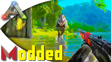 ARK: Pooping Evolved Modded - How to Outrun and Tame a Giga on Foot! S1E16 Gameplay