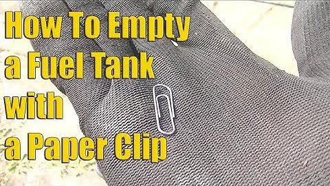 Hoe je een brandstoftank leegt met een paperclip..... OP DE GEMAKKELIJKE MANIER!!!