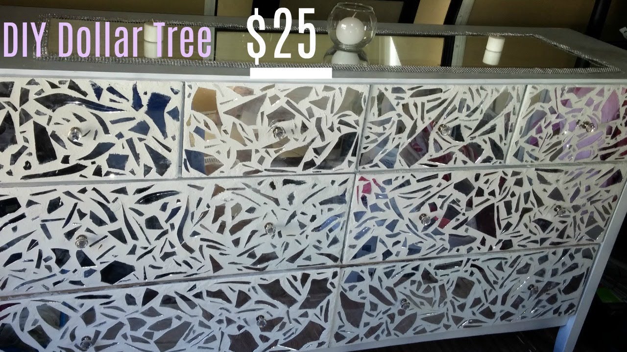 Diy Mirrored Dresser 25 With Dollar Tree Mirrors Super Easy