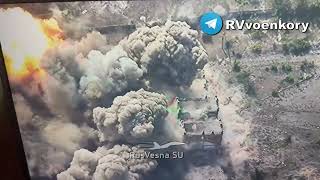 🔥 Russian forces dropped four FAB-500 aerial bombs that directly hit AFU's manpower