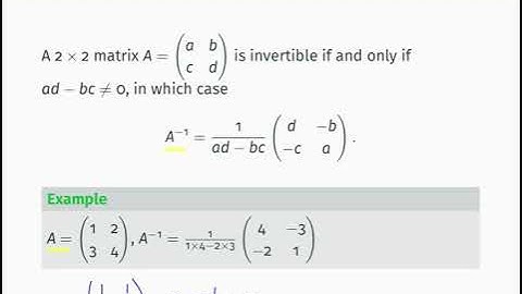 MATH0007 video 18: invertibility 1