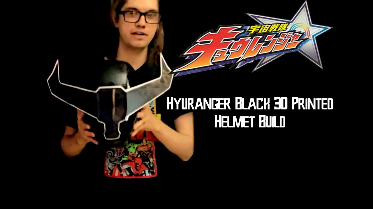 3D Printing and Finishing a Kyuranger Black Super Sentai Helmet YouTube