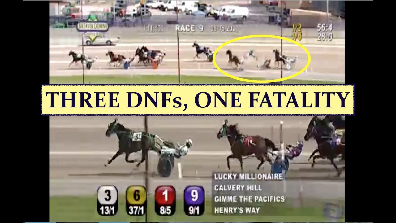 HORRIFIC HARNESS RACING ACCIDENT. RIP Red Roll 😓 8/15/21 Batavia Downs