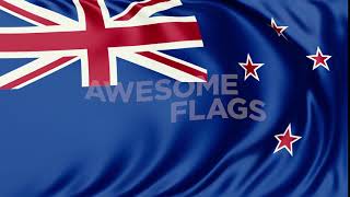 Seamlessly Looping New Zealand Flag Series E