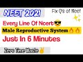 Every Line Of Ncert🔥 | Male Reproductive System In 6 Minutes😎 | Human Reproduction(Part-1) | Neet