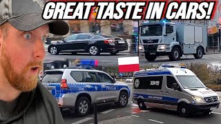 American Reacts to Tons of Police Vehicles in Poland [WARSZAWA]