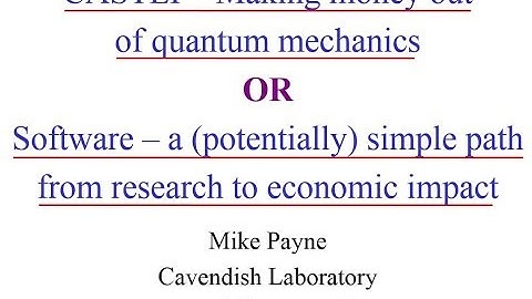 PartII CASTEP Mike Payne