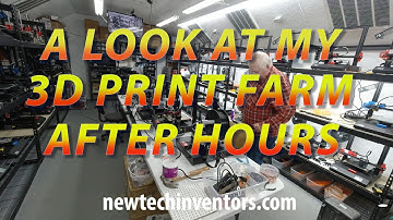 A LOOK AT MY 3D PRINT FARM AFTER HOURS and how I integrate ARDUINO boards into my 3D printed product