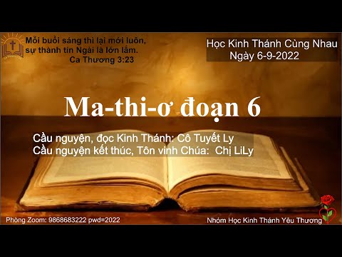 Video ❤️✝???? Sách Tin Lành Ma-thi-ơ đoạn 6. Nhóm Học Kinh... - youtube
