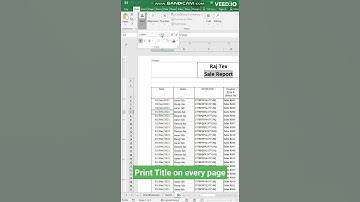 Print Title on every page | Header | #shorts #shortvideo #excel #exceltutorial  #trending