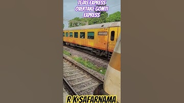 tejas express ne kiya  se gomti express ko overtake #viralvideo #railvlogger #railwaycontent #train
