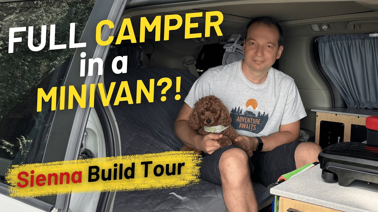 SolarVanQuest Toyota Sienna camper tour video thumbnail