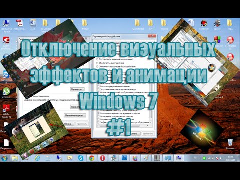 Отключение визуальных эффектов и анимации Windows 7/8
