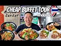 3 Amazing Cheap Buffets Starting $2 to $6! 🇹🇭 All You Can Eat Thai Buffets in Bangkok Thailand!