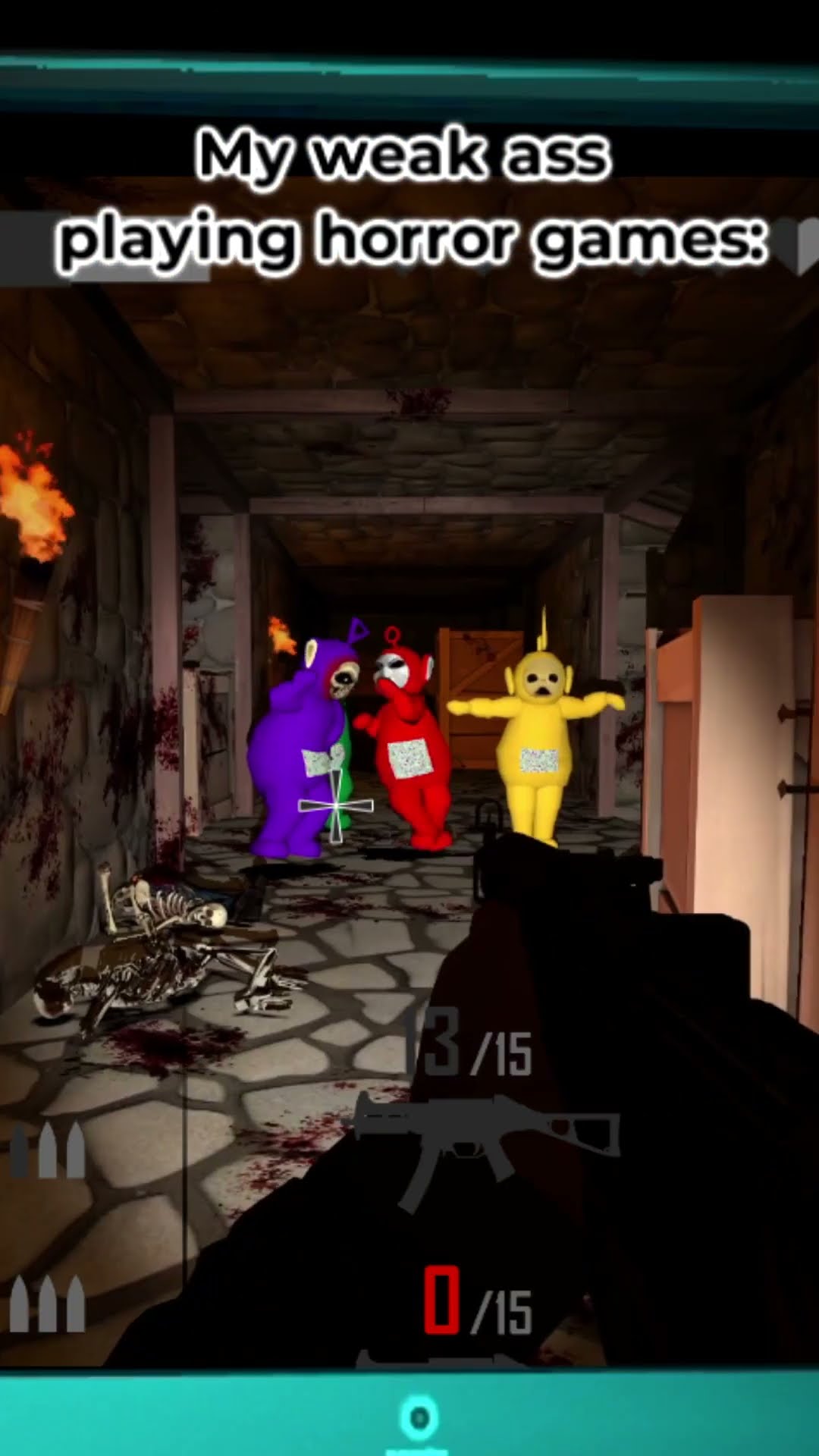 my weak ass playing horror games #shorts