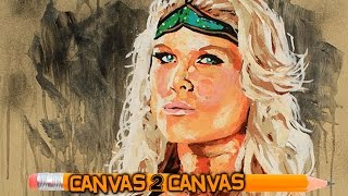 The Glamazon Hits The Canvas Wwe Canvas 2 Canvas