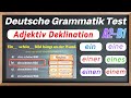 Schaffst du alle Grammatikfragen ohne Fehler? Adjektivdeklination mit unbestimmten Artikeln | A2-B1
