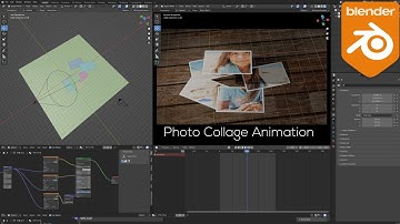AE『blender 3』チュートリアル40 Photo Collage Animation in Blender EEVEE | 3D Photo Slideshow