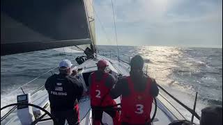 Sailing downwind at 18 knots on board the Cookson 50 Privateer