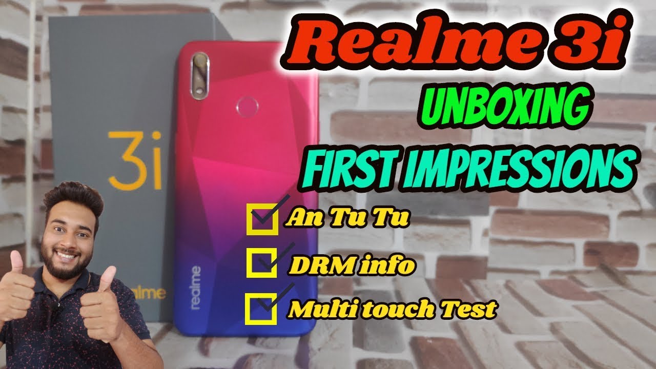 [Hindi] Realme 3i Unboxing & First Impressions || AnTuTu,Drminfo,Camera,Multitouch, & More...