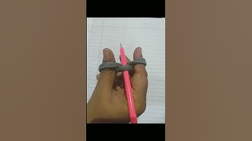 Pencil grip trick using rubber band easy for kids#easy #how #shorts