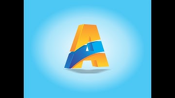 A letter 3D logo - Coreldraw X7 Tutorial - Designed by Graphics Inn